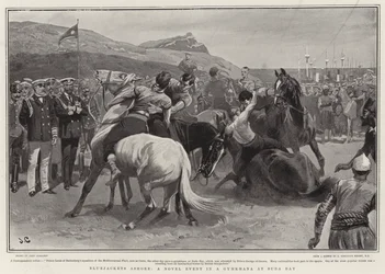 Bluejackets Ashore, a Novel Event in a Gymkhana at Suda Bay